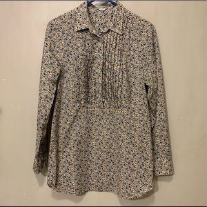 J.Crew floral cotton blouse XS